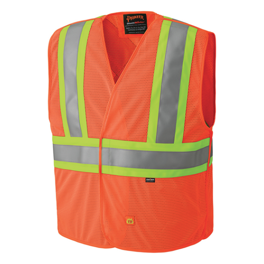 • FR treated polyester mesh

• Meets EN ISO 14116 Index 1

• Must be worn over an FR sleeved garment

• Tested to ASTM D6413 for flame resistance (Damaged length under 6”)

• CSA Z96-22 Class 2 Level 2

• ANSI/ISEA 107-2020 Class 2 Type P and R

• 5 point tear-away

• StarTech® FR reflective tape

• D ring access slot

• Adjustable 1 size up at front