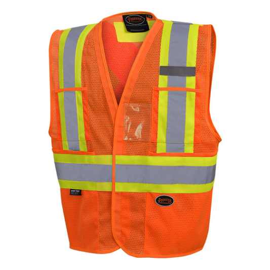 PIONEER 6945 NON TEAR-AWAY MESH VEST - HI-VIZ ORANGE