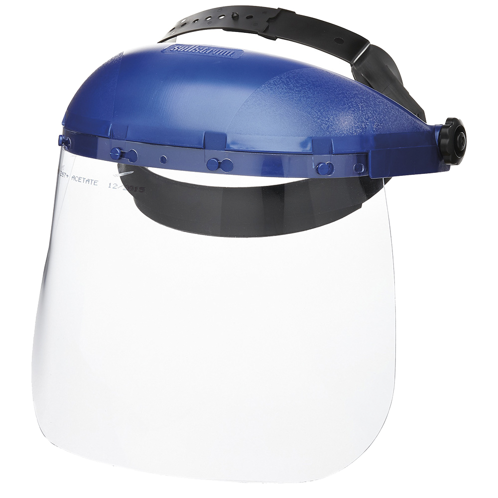 Sellstrom Sellstrom S39110 Uncoated Single Crown Face Shield with Ratcheting Headgear