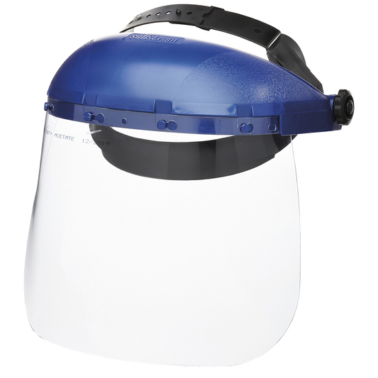 Sellstrom Sellstrom S39110 Uncoated Single Crown Face Shield with Ratcheting Headgear