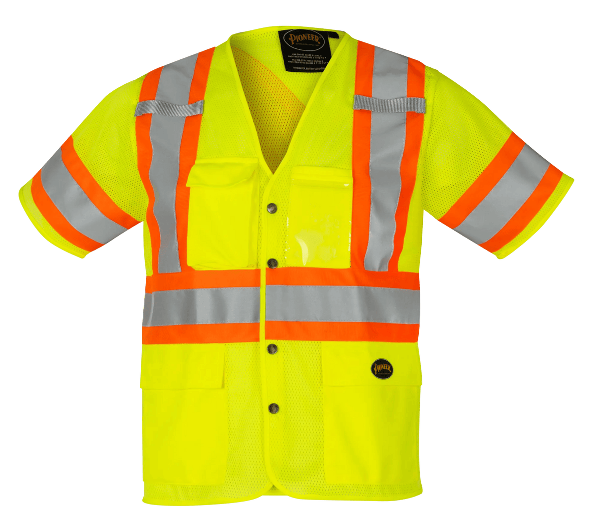Pioneer Hi-Vis Mesh Short-Sleeved Safety Vest – Hi-Vis Yellow