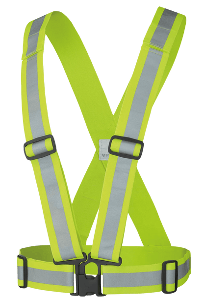 PIONNER 5592 ADJUSTABLE 4-POINT TEAR-AWAY ADJUSTABLE SAFETY SASH - HI-VIZ YELLOW/GREEN