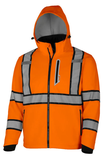 Pioneer Hi-Vis Softshell Jacket with Black Trim