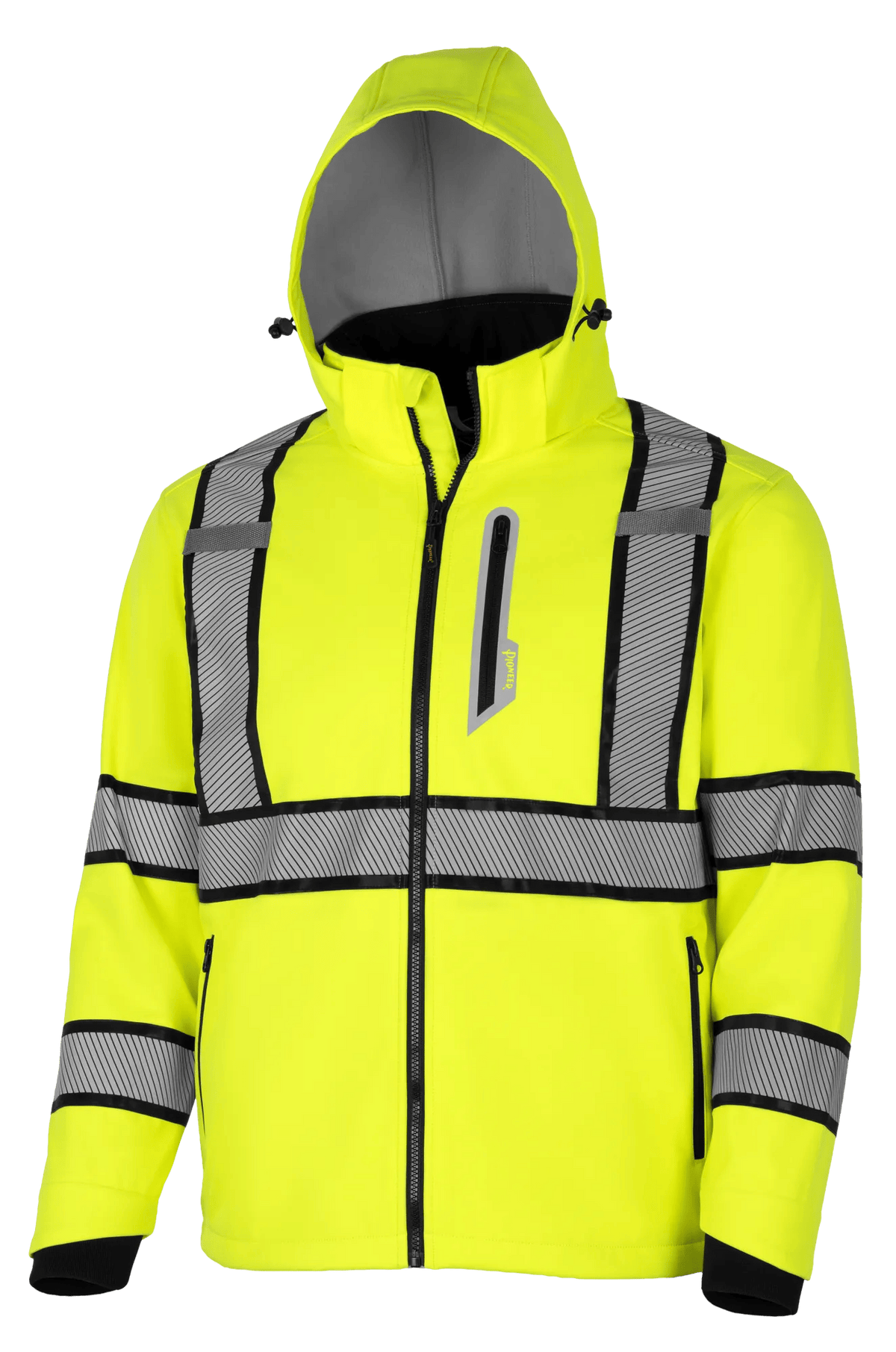 Pioneer Hi-Vis Softshell Jacket with Black Trim