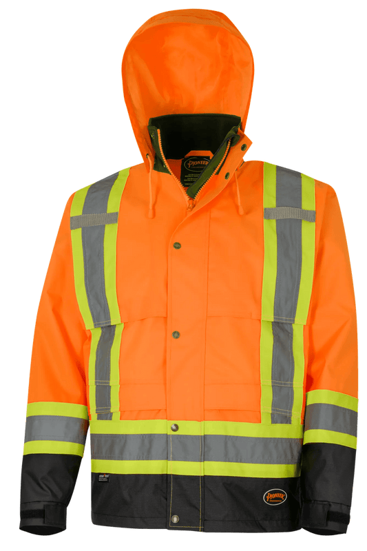 Pioneer 5400 300D Hi-Viz Waterproof Safety Jacket - Hi-Viz Orange