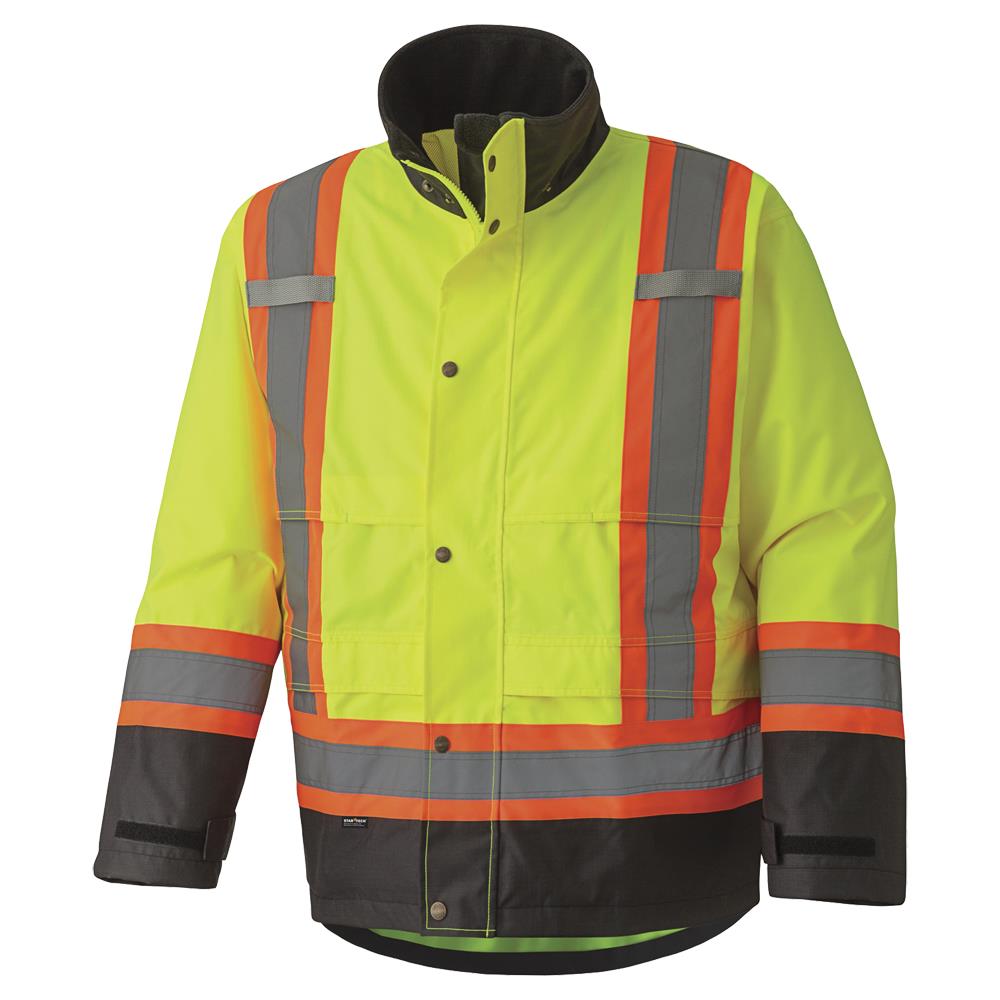PIONEER 5400 300D HI-VIZ WATERPROOF SAFETY JACKET - HI-VIZ YELLOW