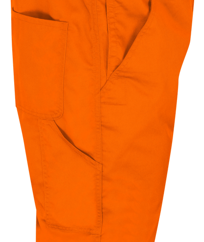 PIONEER 6617S HI-VIS POLY/COTTON SAFETY OVERALLS - BRIGHT ORANGE (SHORT)