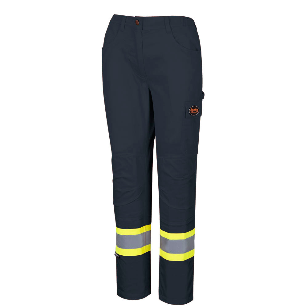 PIONEER WOMENS SAFETY PANTS - COTTON BLEND - NAVY