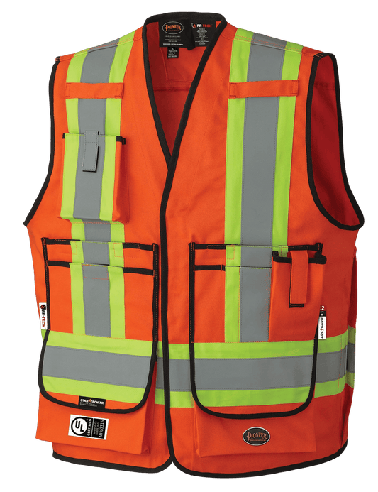 Pioneer Hi-Viz Orange FR-Tech® Flame Resistant 7 OZ Surveyor's Vest