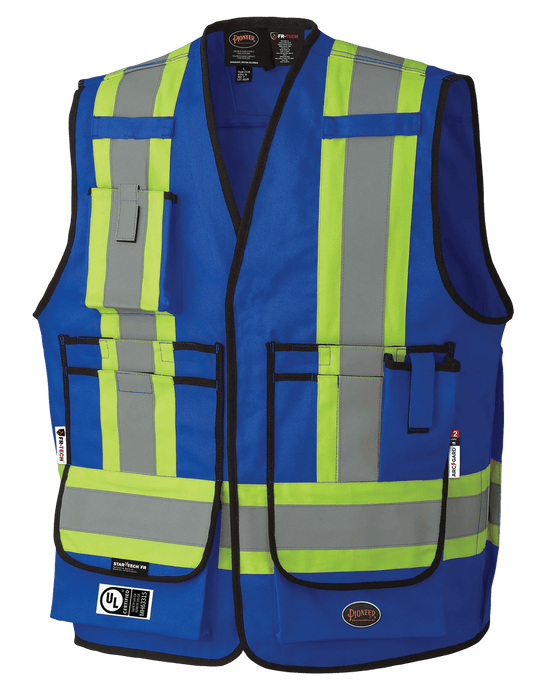 Pioneer 7733 FR-Tech® Flame Resistant Surveyor's Vest - Hi-Viz Royal Blue