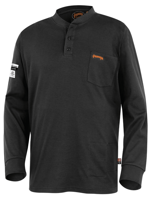 Pioneer 332 Flame Resistant Arc Rated Long Sleeve Shirt - Black