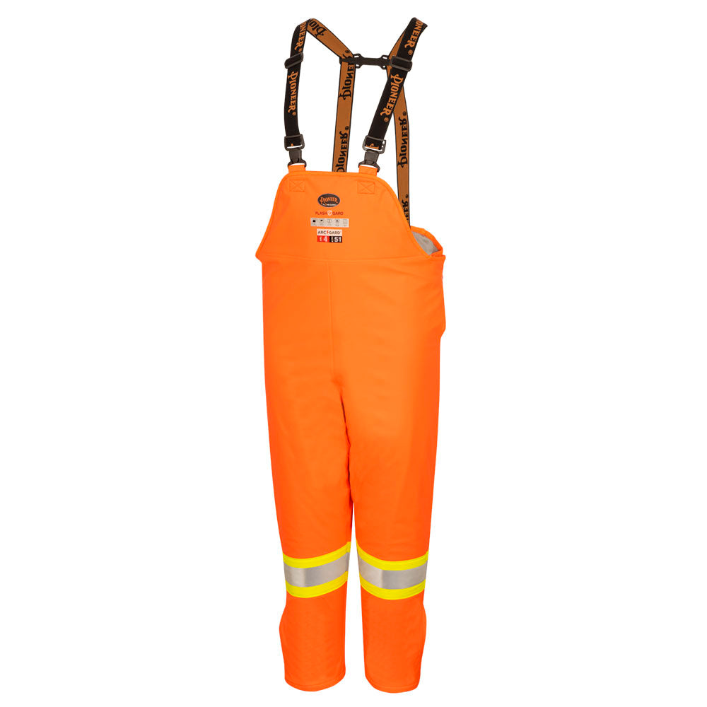 PIONEER HI-VIS FLASH-GARD FR/ARC RATED INSULATED WATERPROOF BIB PANTS - HI-VIS ORANGE