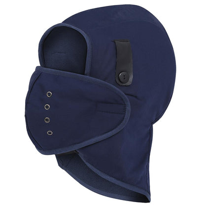 PIONEER FLEECE LINED HARD HAT LINER - DETACHABLE MOUTHPIECE - NAVY - ONESIZE by PIONEER