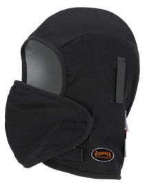 Flame-Resistant Quilted Hard Hat Liner – Detachable Mouthpiece – Black – One Size Fits All