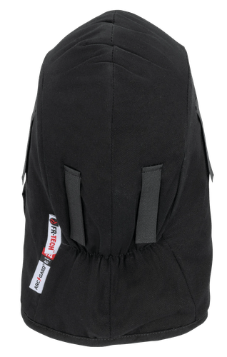 FLAME-RESISTANT QUILTED HARD HAT LINER – DETACHABLE MOUTHPIECE – BLACK – ONE SIZE FITS ALL