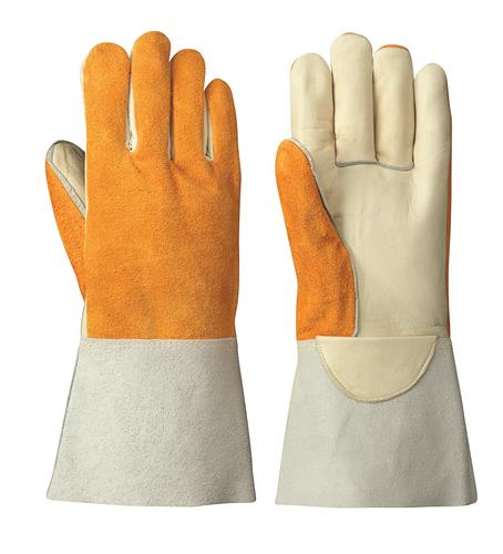 Pioneer 542 Welder's Cowgrain Gloves — Beige/Gold