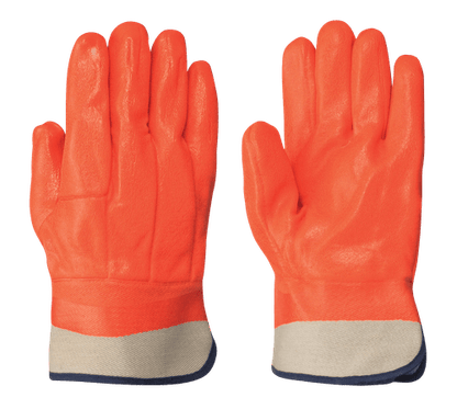 PVC Foam-Lined Gloves – Orange – One Size Fits All