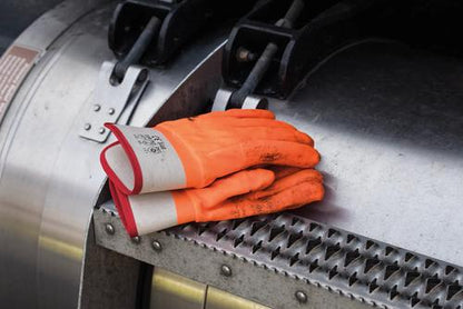 PVC Foam-Lined Gloves – Orange – One Size Fits All