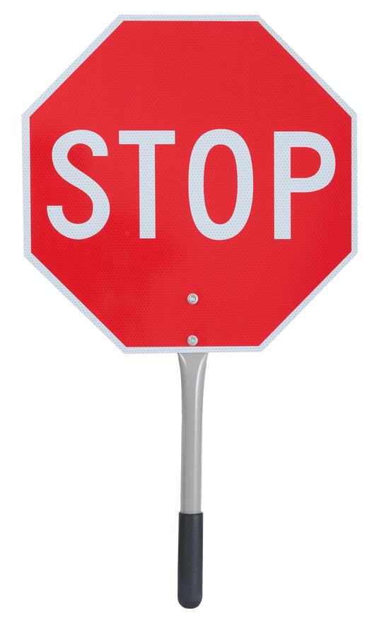 Pioneer Traffic Paddle – Stop/Slow – 16 IN – Red/Yellow