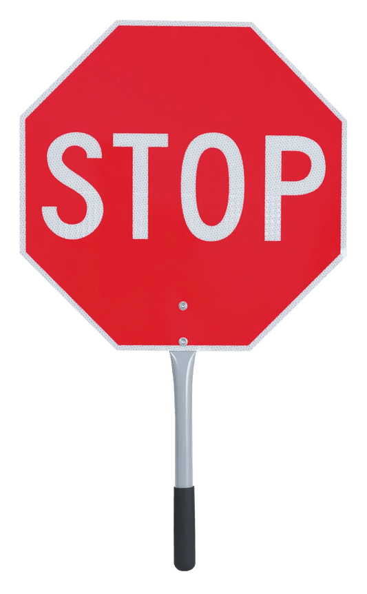 Pioneer Traffic Paddle – Stop/Slow – 18 IN – Red/Orange