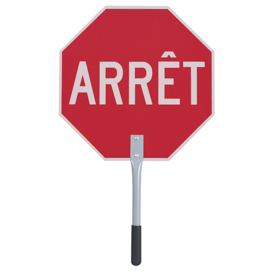 Pioneer Pioneer 4671 ARRÊT / ARRÊT Traffic Paddle – 12" × 12"
