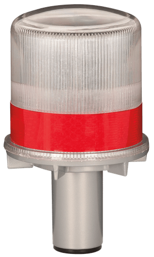 Solar Powered LED Strobe Light - Red/White - One Size Fits All