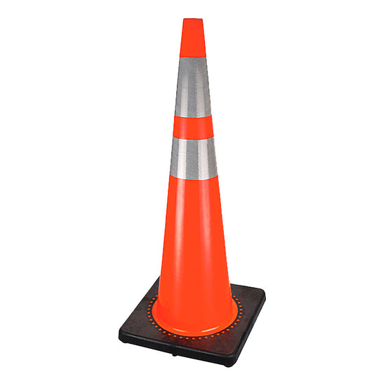 Pioneer Pioneer 186 36" Premium PVC Flexible Safety Cone – 4" & 6" Reflective Bands