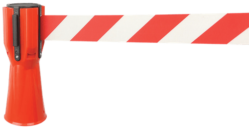 CONE TOPPER WITH BARRICADE TAPE - 10’