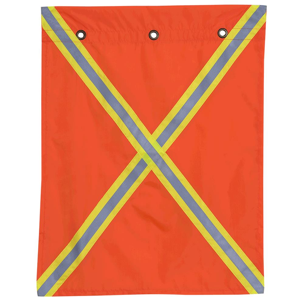 PIONEER POLYESTER FLAG - REFLECTIVE TAPE 2 SIDES - 25.6" X 19.7"