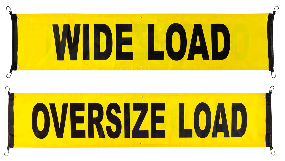 Oversize Load/Wide Load Reversible Truck Banner - 18" x 84"/45.7 cm x 231,4 cm