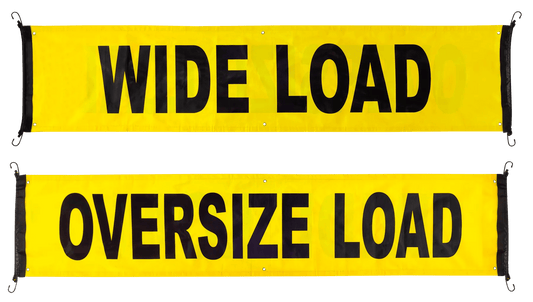 Oversize Load/Wide Load Reversible Truck Banner - 18" X 84"/45.7 CM X 231,4 CM