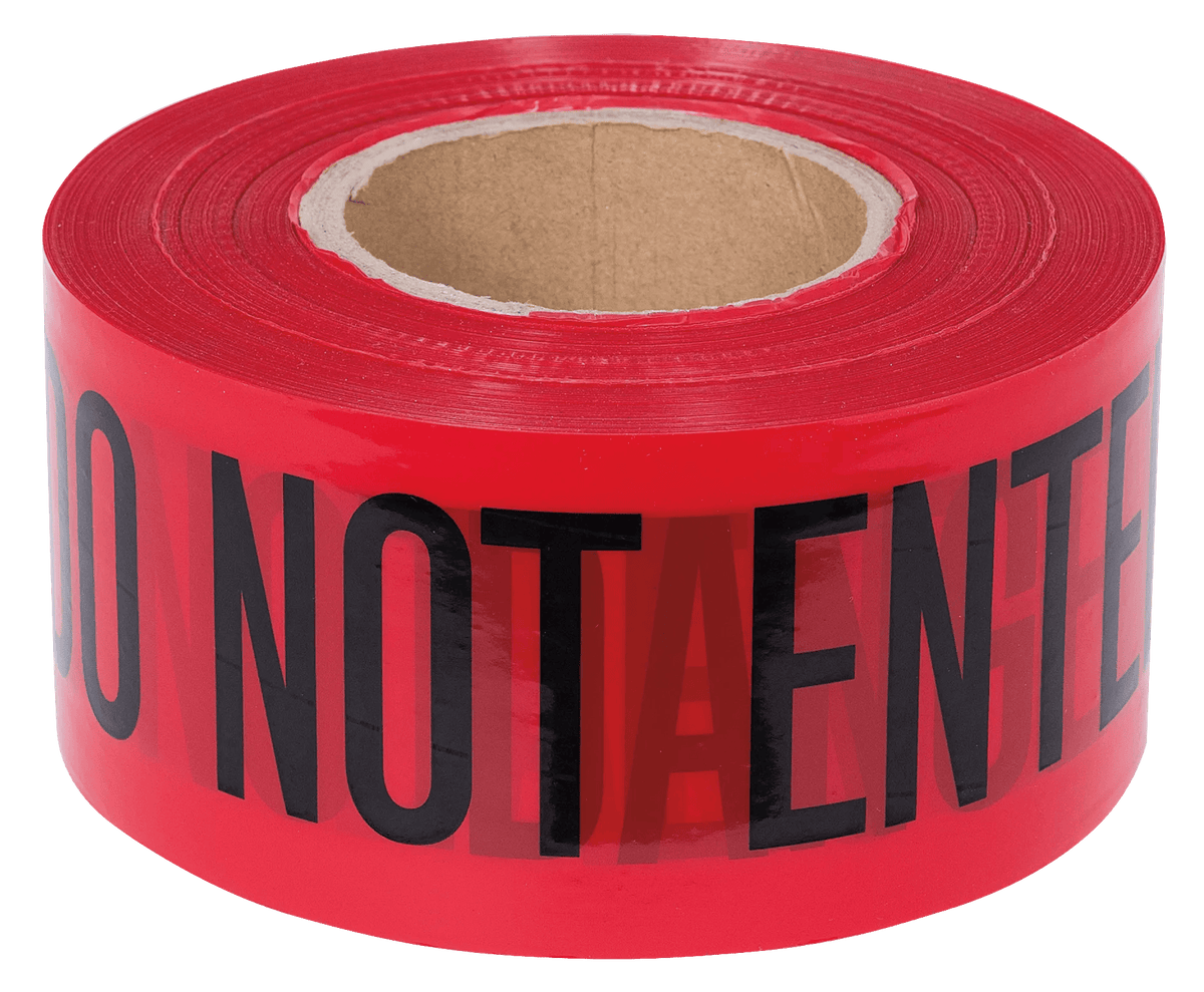 Pioneer Danger Do Not Enter Tape — Red — 0.04 mm — 1,000 ft / 304.8 m