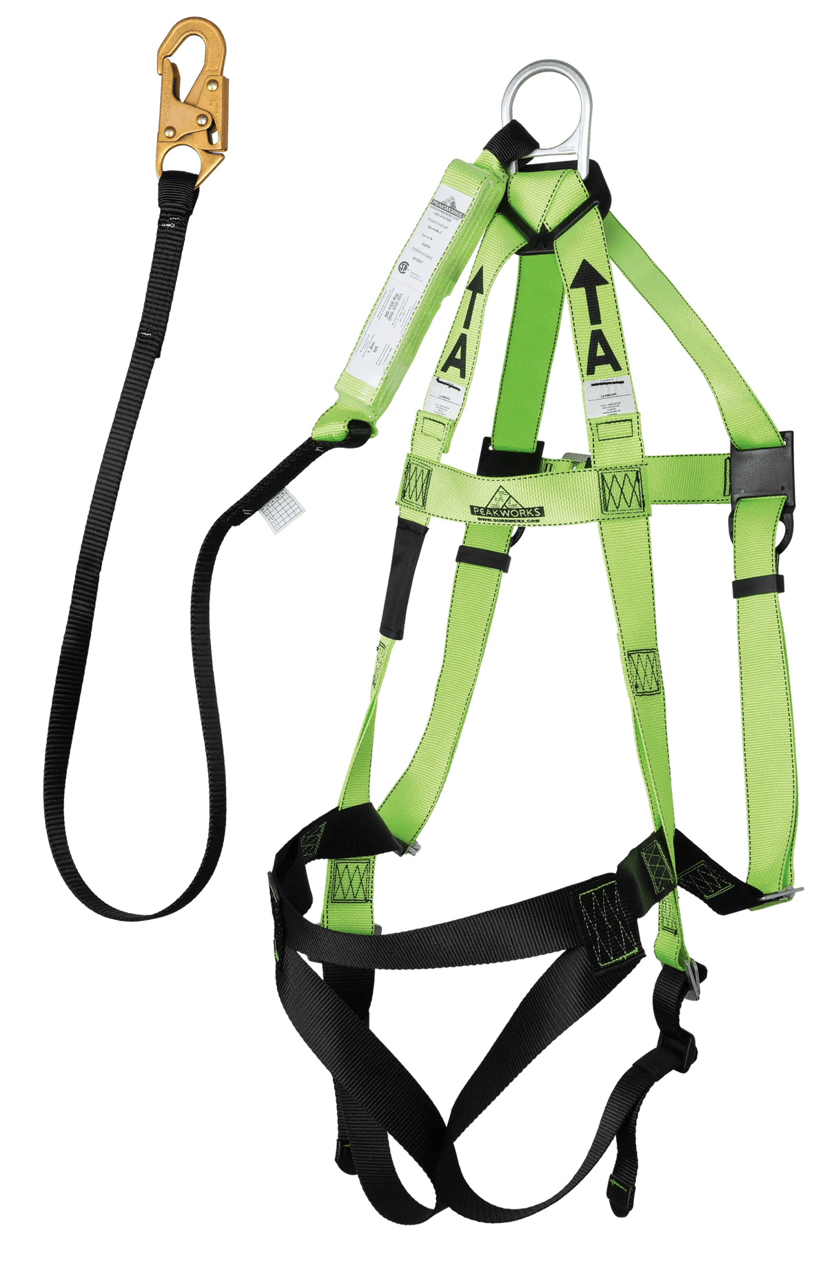 Harness/Lanyard Integral Combo - 110-220 lb Capacity - 6' (1.8 m)