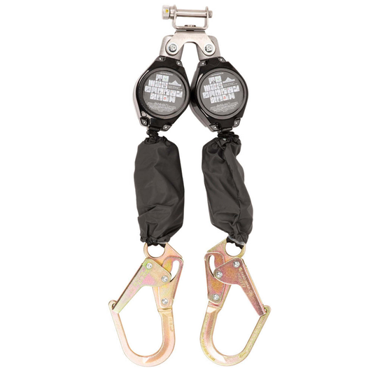 PeakWorks leading-edge twin-leg self-retracting lifeline with steel form hook, 6 ft