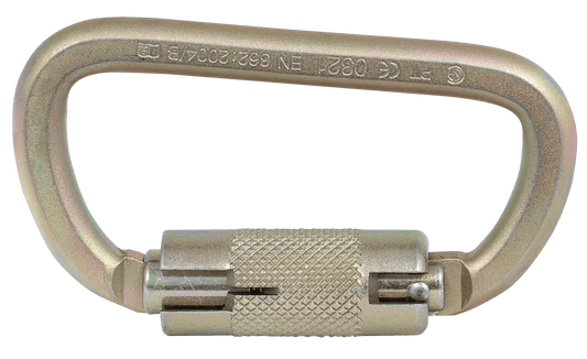 PeakWorks CP-03015-2 zinc-plated steel double-locking carabiner