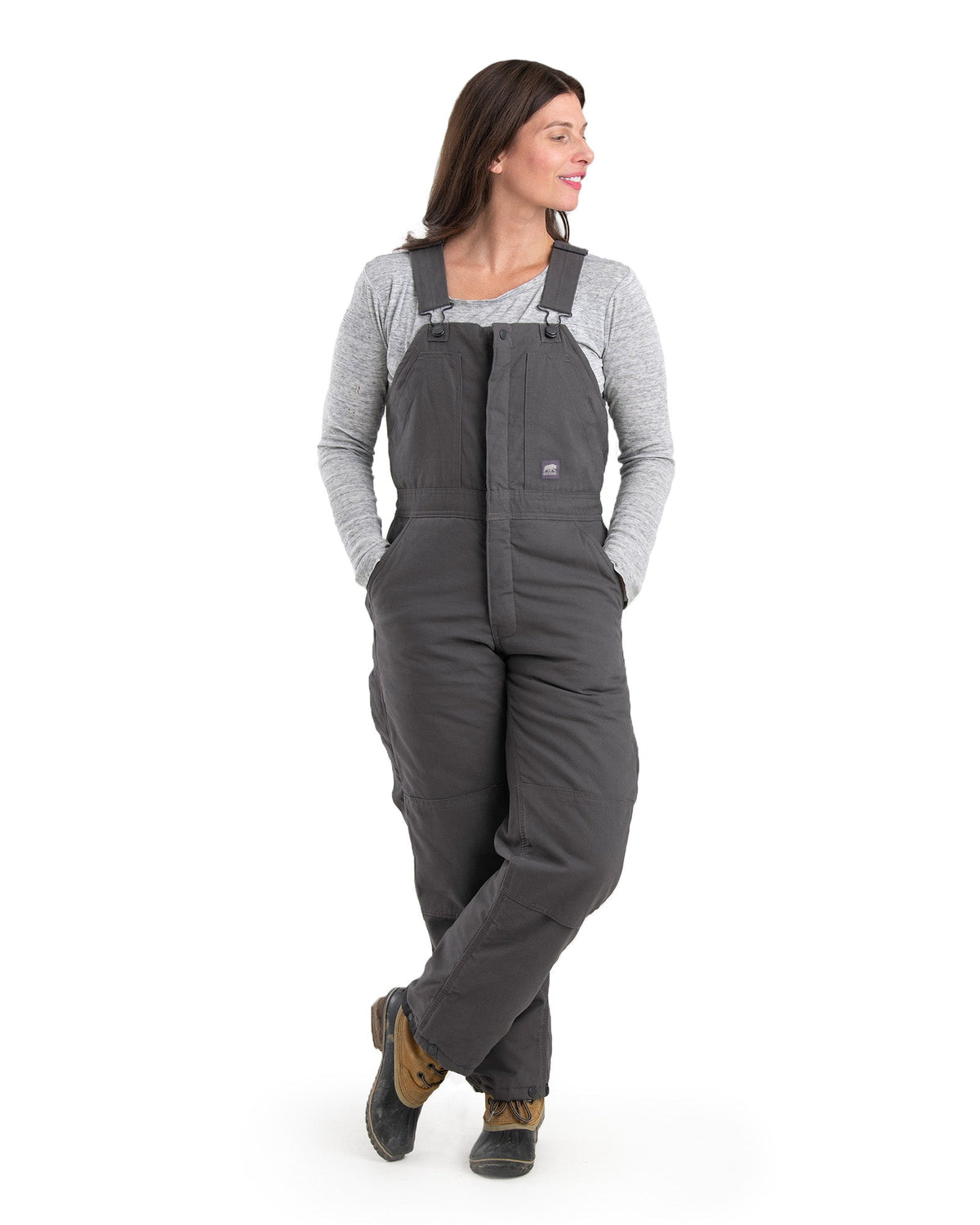 Stormtech Berne WB515 Women's Softstone Duck Insulated Bib Overall – Titanium – Titanium / Regular / L