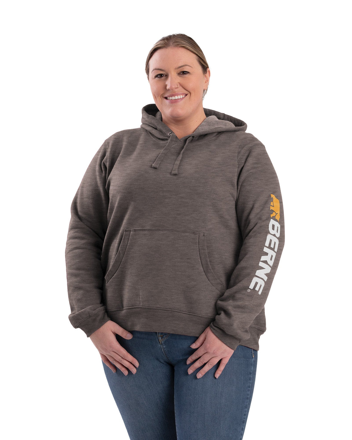 Stormtech Berne WSP401 Women's Signature Sleeve Hooded Pullover – Graphite – Graphite / Regular / M