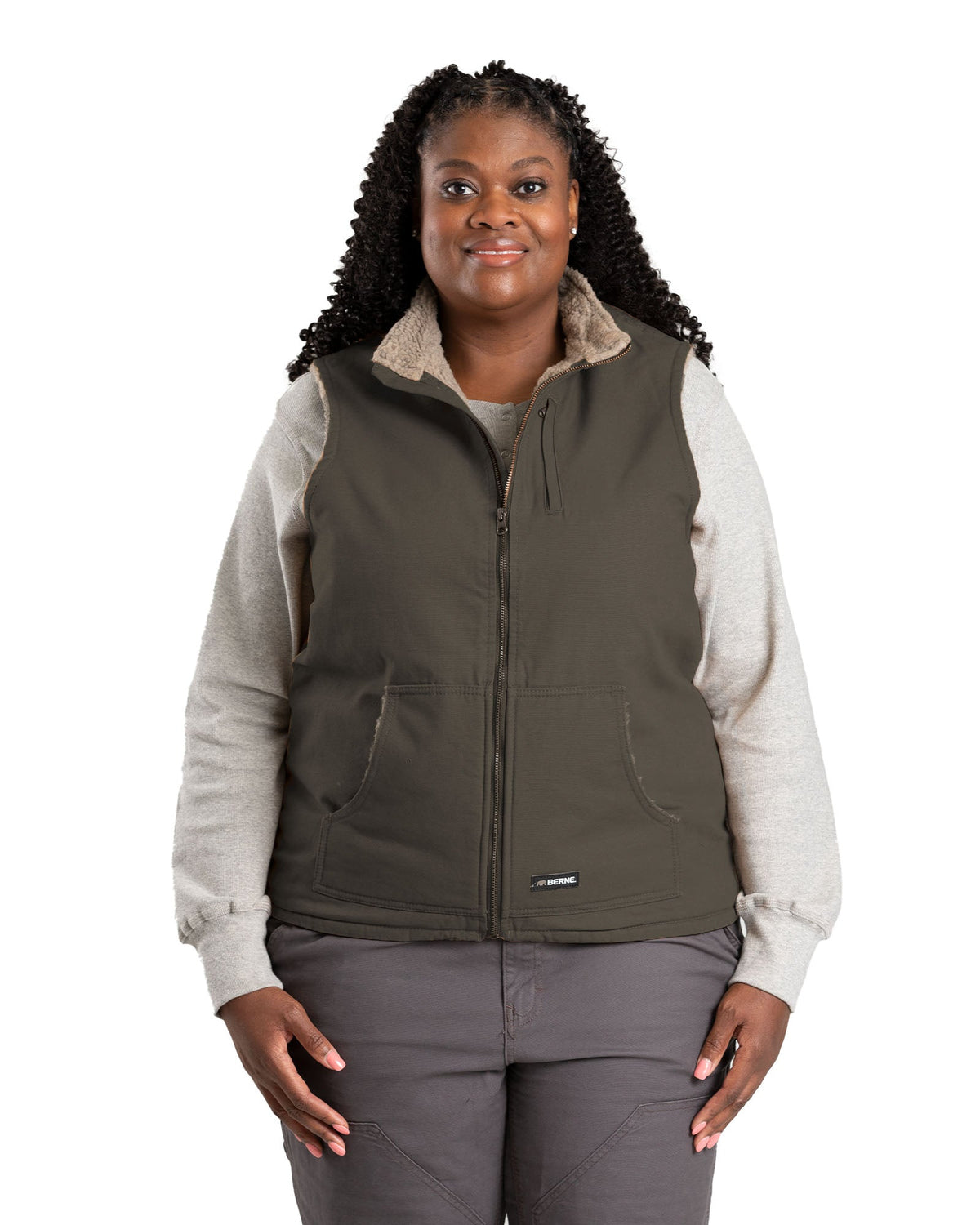 Stormtech Berne WV15 Women's Sherpa-Lined Softstone Duck Vest – Tuscan – Tuscan / Regular / 4XL