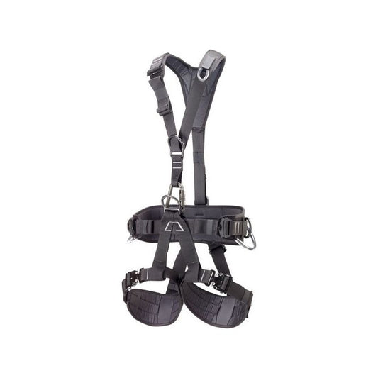 The Viking Rope Access Harness has been the workhorse of the rope access industry since 2005.

Product Code: A100

Customizable: with different top webbing colour options.

Material: Polyester and Nylon Webbing

Weight: 2.6 kg

Max load: 154 kg – 350 lb

Standards Compliance:  CE certified to EN 361: 2002, EN 358: 1999 & EN 813: 2008 | | Meets CSA Z259.10 – all classes, ANSI Z359.11

Size A: Waist 77 – 115 cm | Leg 54 – 67 cm | Height +/- 140 – 180 cm

Size B: Waist 82 – 125 cm | Leg 60 – 83 cm | Height