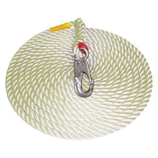 3M Protecta Rope Lifeline with Snap Hook, 50-Feet