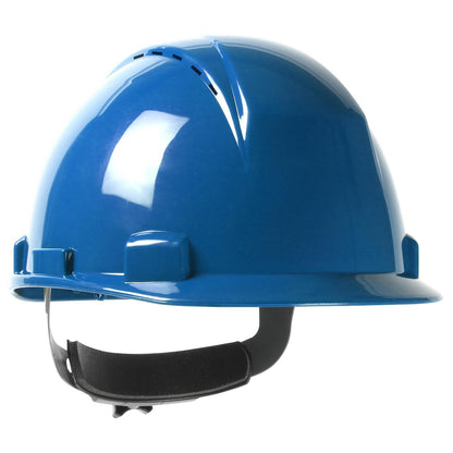 Royal Blue PIP Dynamic Logan 280-HP1141RSPV-17 — rear three-quarter product photograph showing crown vents and Sure-Lock ratchet