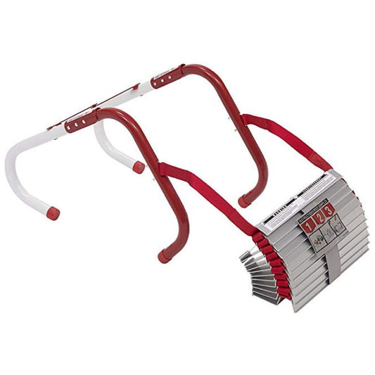 KIDDE TWO-STORY FIRE ESCAPE LADDER WITH ANTI-SLIP RUNGS, 13-FOOT