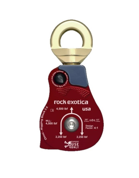 ROCK EXOTICA Rock Exotica Omni Block Pulley for Equipment Rigging, 2.6 in