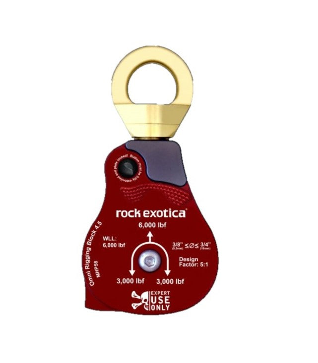 ROCK EXOTICA ROCK EXOTICA Omni Block 4.5-Inch Material Rigging Pulley