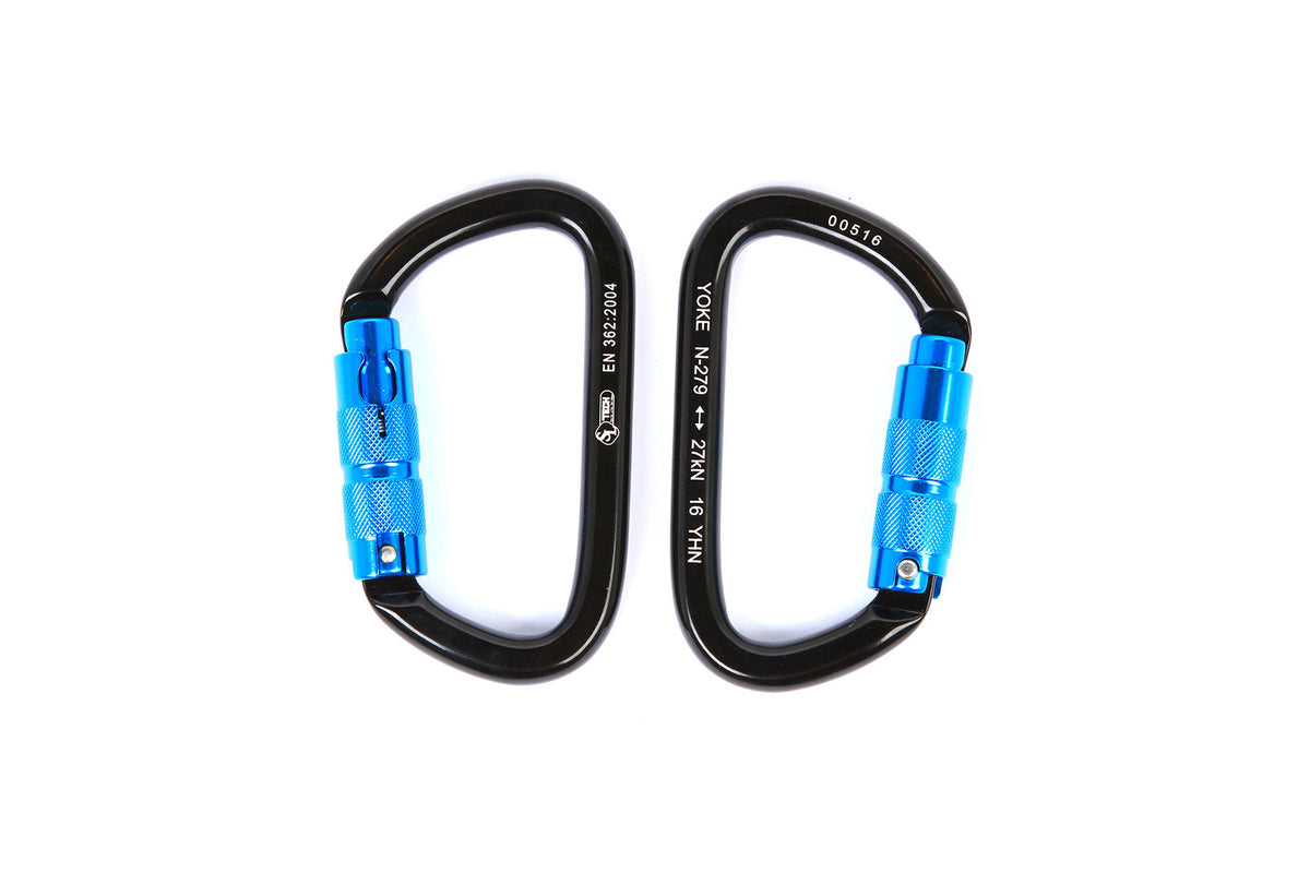 SL TECH SL Tech AXIS Black Aluminium 3-Action Carabiner, 21 mm Opening