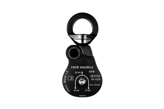 ROCK EXOTICA Rock Exotica P51- Swivel Single Pulley with Movable Locking Side Plates