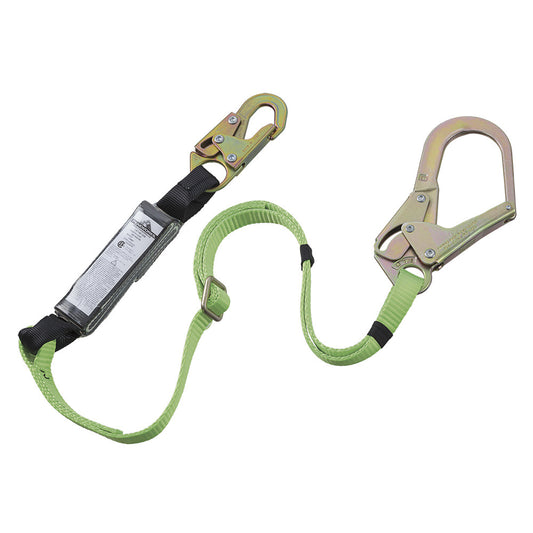PeakWorks PeakWorks SA-5402-6A Adjustable Shock Absorbing Lanyard – Snap & Foam Hooks – 6' (1.8 M)