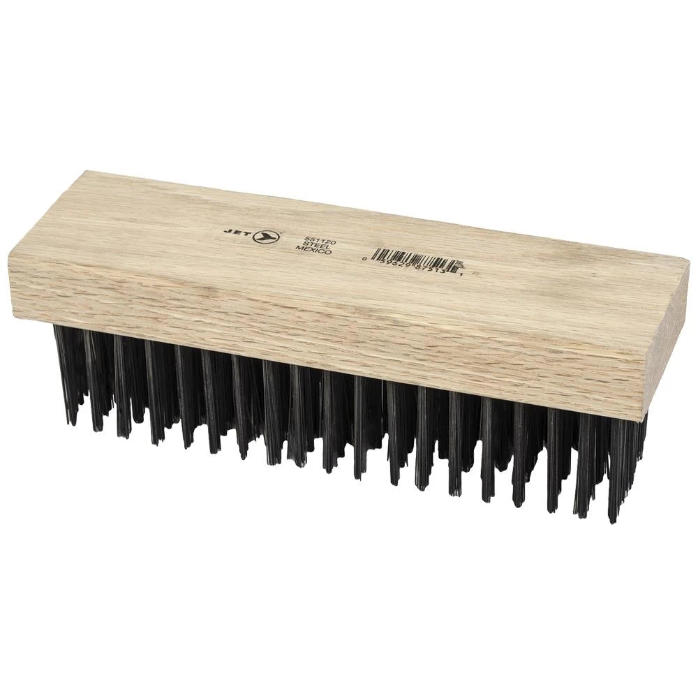 JET Tools JET Tools SUW-551120 Carbon Steel Scratch Brush – 6 Row, Straight Back