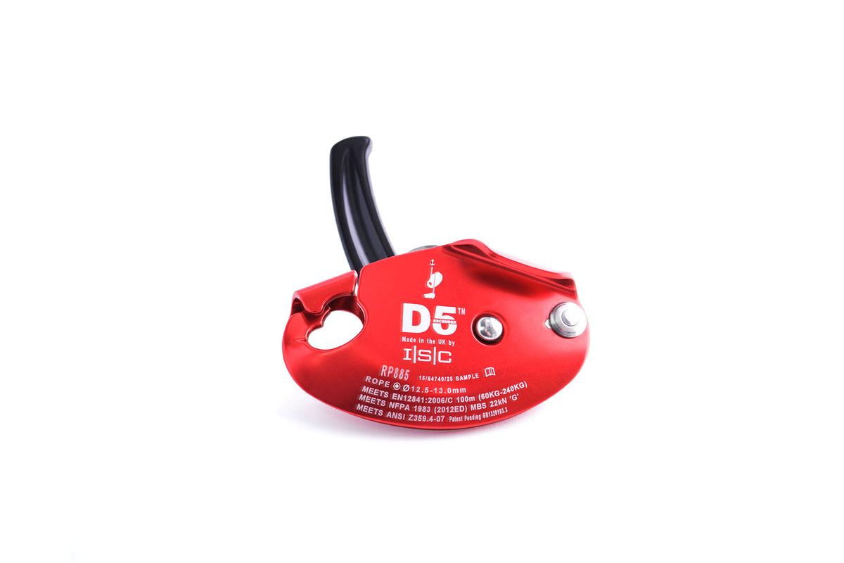 INTERNATIONAL SAFETY COMPONENTS (ISC) ISC D5 Self-Braking Rescue Descender with Anti-Panic Function