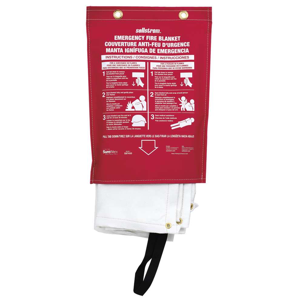 Sellstrom Sellstrom SUW-S97450 100% Fibreglass High-Temp Emergency Fire Blanket